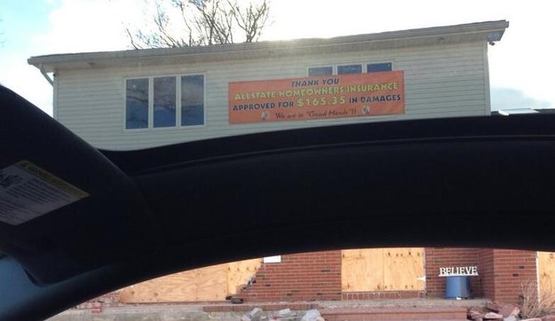 This hurricane survivor's message of gratitude for the tireless efforts of his insurance company.